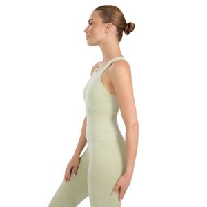 Haut de yoga décontracté pour femme, qualité supérieure, tissu extensible doux, idéal pour l'entraînement et le sport, fabrication OEM - Product Image 3