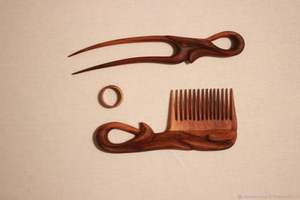 Peine de pelo con mango de madera hecho a mano FRIZZ para uso en Salón de la India, peine de madera al por mayor para uso comercial en venta en - Product Image 5