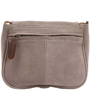 Sac à bandoulière en daim gris fait à la main pour femmes dernière conception avec bouton de broderie de style féminin et décoration de rivet pour un usage quotidien - Product Image 3