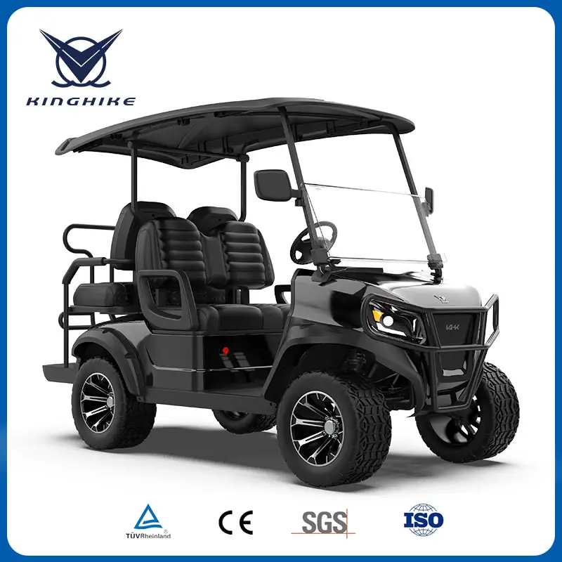 Lifted Electric Golf Cart Electric Golf Carts for Outings New Design 2+2 Seats Black Atv/utv Parts   Accessories CE 48V 3 - 4