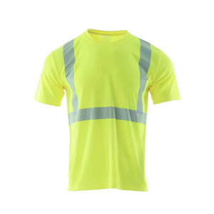 Pas cher Demi Manches 2025 T-shirts de sécurité Haute Visibilité Réfléchissant T-shirts de sécurité Personnaliser Votre Logo Workwear Chemise Hommes T-shirt - Product Image 1