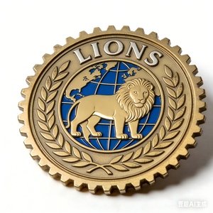 Insignia Conmemorativa Personalizada de Aleación de Zinc con Esmalte Duro y Diseño Moderno para Eventos del Club Lions, Venta al Por Mayor - Product Image 5