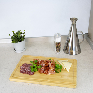Tagliere da Cucina in Legno di Bambù con Scanalatura 38x25.5 cm. - Product Image 3