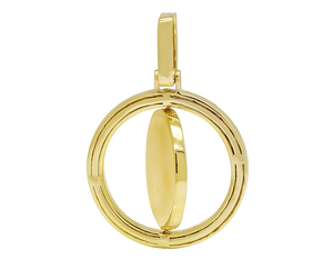 Joyería diaria clásica de tono dorado redondo en S925 colgante de diamante de moissanita de plata para hombres ropa de fiesta - Product Image 3