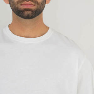 2025 nueva llegada calidad camiseta de los hombres logotipo personalizado moda liso teñido en blanco cuello redondo Top 100% algodón al por mayor - Product Image 4