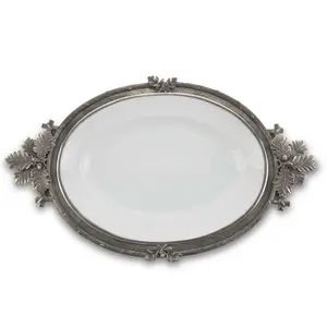 Bandeja Metálica de Lujo Multifuncional, Diseño Costero de Moda, Decoración Funcional para el Hogar, Regalo Empresarial de Navidad, Zahid - Product Image 1