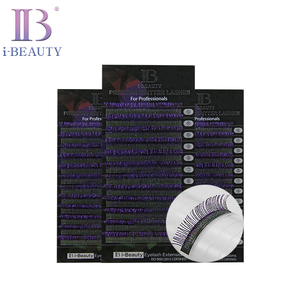 Extensión de pestañas i-BEAUTY-pestañas con purpurina metálica IB (púrpura) pestañas individuales Corea del Sur pestañas de alta calidad hechas a mano - Product Image 1