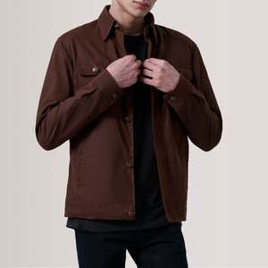 Chaquetas de lona informales para hombre, chaqueta de invierno duradera para exteriores sin capucha, ropa de trabajo de algodón, abrigo para uso diario - Product Image 3