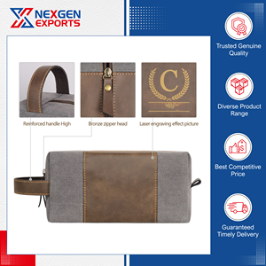 กระเป๋าเครื่องสำอางมีซิปขนาดใหญ่เป็นมิตรกับสิ่งแวดล้อม - Product Image 2