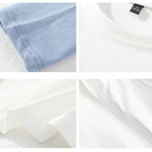 Venta al por mayor Unisex Slim Fit hombres Casual Hip Hop entrenamiento desgaste de gran tamaño hombro caído doble manga 100% algodón Streetwear Crew - Product Image 6