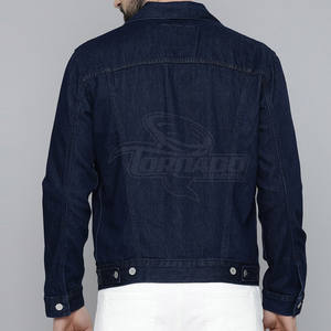 Services OEM, veste en jean pour homme de haute qualité, design personnalisé, printemps, col montant, motif lettres, logo et couleur personnalisés - Product Image 2