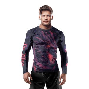 Rashguard ligero de manga larga para BJJ, de secado rápido, elástico, con logo personalizado, para entrenamiento de MMA y grappling. - Product Image 6