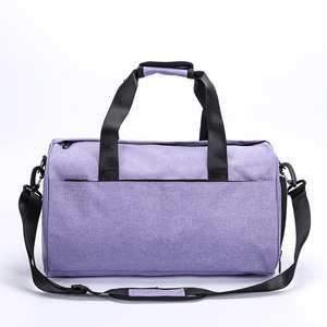 Bolsas de viaje de lona con logotipo personalizado de talla M con compartimento para zapatos, bolsa de fin de semana, bolsa de gimnasio de lona deportiva para entrenamiento para hombre - Product Image 1