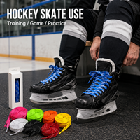Lacets plats cirés personnalisés pour patins à glace, lacets larges pour chaussures de roller, OEM avec emballage en boîte de vente au détail
