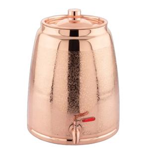 Dispensador de agua de cobre con acabado martillado único Home Hotel & Restaurant Beneficios de cobre para la salud Drinkware Diseño moderno - Product Image 5