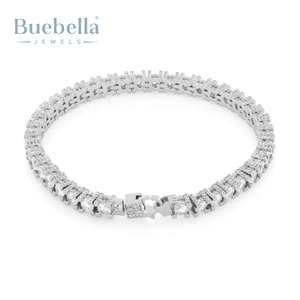 Gran oferta, pulsera de tenis de moissanita de Plata de Ley 925 chapada en oro rosa blanco y oro de 18 quilates para hombre, regalo de joyería de fiesta - Product Image 4