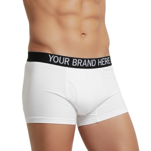 Calzoncillos bóxer de algodón para hombre, Bóxer corto con estampado de logotipo personalizado, 100% algodón, tejido clásico, para adultos, 1000 Uds. - Product Image 1