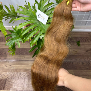 Precio al por mayor 100% Extensiones de cabello humano vietnamita a granel de doble estirado auténtico Onda Natural #27 Cutícula completa alineada Raw Top - Product Image 4
