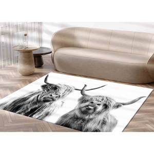Tapis Vache des Highlands : Tapis d'appoint moderne à motif animal, lavable en machine, tapis fin non tissé - Product Image 5