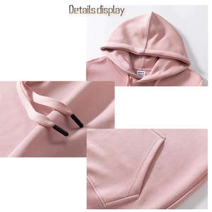 Sweat à capuche en tricot de haute qualité personnalisé OEM, 220 g/m², taille plus, unisexe, lourd, 100 % coton, imprimé pour femmes et hommes, hiver - Product Image 3