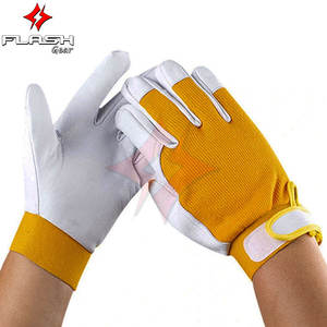 Gants de sécurité professionnels en cuir FLASH GEAR pour mécaniciens - Personnalisables, à sangle unique, durables, robustes, pour travaux industriels - Product Image 1