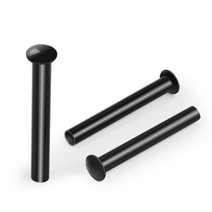 Rivet semi-tubulaire à tête ronde en fer nickelé noir et zingué sur mesure - Product Image 1