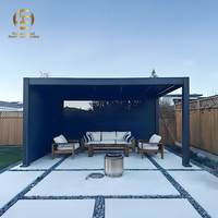 Bioclimatic Pergola aluminium persiennes réglables cadre enduit de poudre gazebo extérieur pavillon durable peint à la bombe balcon