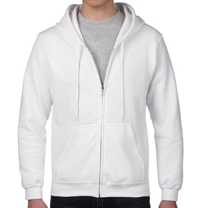 Sweat à capuche à manches longues personnalisé pour hommes décontracté couleur unie hiver chaud pull à capuche à fermeture éclair 100% coton fermeture Sw - Product Image 6