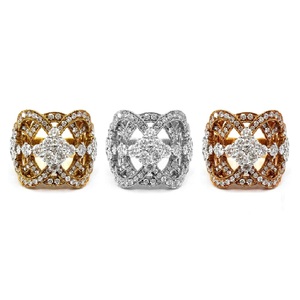 Drop Shipment Jewelry Best Quality 18k Solid Rose Gold Natural Diamond Round Big Cluster Rings Classic Wedding Party Gift - Product Image 4