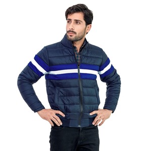 Chaqueta acolchada de invierno para hombre de alta calidad, logotipo personalizado, cremallera, diseño acolchado impermeable, tela ligera Reversible con decoración de piel - Product Image 1