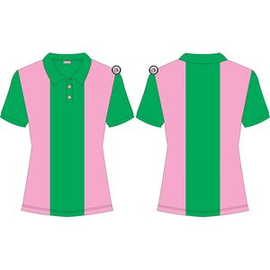 Alpha | Kapa | Polo de la fraternité Alpha Meilleure qualité Imprimé personnalisé Design Femmes Casual Summer Women Polo Shirts - Product Image 2