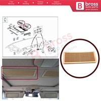 Grille de ventilation de toit ouvrant BSR637 beige pour W202 W203 W208 W209 W210 W211 W215 W219 W220 W240 W140 A2117840644