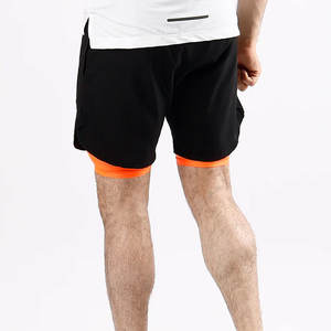 Shorts de sport taille haute pour hommes de haute qualité conçus sur mesure Logo poche décoration compression élastique vente en gros Streetwear - Product Image 3