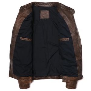 Chaqueta de Motociclista Estilo Universitario Vintage 2025, de Cuero Genuino Amarillo, con Capucha, Transpirable, de Piel de Vaca Natural, para Hombre, Corte Ajustado - Product Image 4