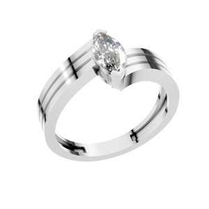 Nuevo Anillo de Compromiso y Boda de Oro Sólido de 14k con Diamante Moissanita Corte Marquesa, Certificado IGI, para Mujer, 1ct, Solitario, Regalo - Product Image 1