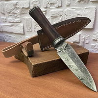 Vente en gros Personnalisé Qualité supérieure OEM ODM Service Nouveauté Lames PRESTIGE Couteau de chasse en acier Damas Manche en bois