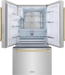 La mejor oferta para la nueva línea Z de cocina y baño, ZLINE Autograph de 36 pulgadas. Refrigerador de Profundidad Estándar - Product Image 1