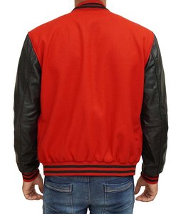 Wholesale Customizable Varsity Jackets with Stand Collar Blank Letterman Design for Men CollegeBaseballjacket for men - Product Image 6