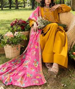 Prix bon marché respirant et confortable femmes islamique Salwar Kameez impression numérique robes décontractées de haute qualité toutes saisons - Product Image 2