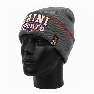 Gorro de invierno para mujer, gorro de punto acrílico 280 GSM, tejido elástico suave Premium, logotipo bordado personalizado, gorro informal de jacquard - Product Image 3