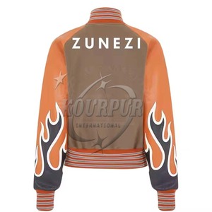 Veste de camionneur en cuir pour hommes New Vintage Grey Croc Print Leather Jacket 2025 Top Quality Varsity Jackets 2025 Top Quality - Product Image 2