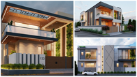 Villa en acier préfabriquée de luxe Maison intelligente dimension personnalisée courte période Villa en acier léger Villa familiale préfabriquée 3 pièces