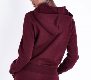 Ropa deportiva de alta calidad para mujer, Sudadera con capucha de bolsillo de canguro de algodón 100%, ajuste relajado, lavado ácido, manga larga, insignia de ropa informal - Product Image 6