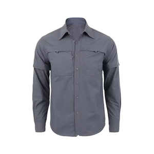 เสื้อเชิ้ตผ้าทนไฟน้ำหนักเบาดีไซน์สีทึบสำหรับฤดูร้อนเสื้อกันไฟ CAT2กันน้ำเสื้อกันไฟ - Product Image 6