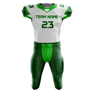 Maillot de football américain unisexe de haute qualité respirant taille plus anti-UV séchage rapide uniforme d'équipe imprimé numéro comprend des chemises - Product Image 3