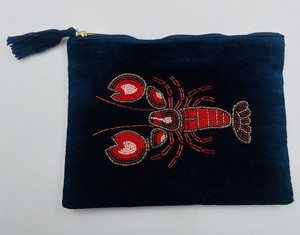 Pochette de maquillage multifonctionnelle en tissu nylon perlé brodé à la main, sac de voyage pour cosmétiques, fermeture éclair pliable, vente chaude - Product Image 1