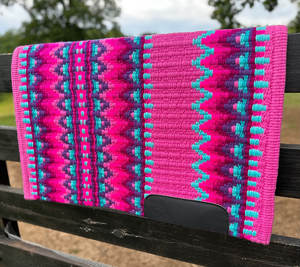 Couverture de selle Western Show Horse Design néo-zélandais Couverture de selle en laine faite à la main Top Tapis de selle en laine Taille - Product Image 2