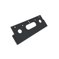 Support mural d'amplificateur en aluminium avec revêtement en poudre noire certifié ISO9001, fabrication de tôles estampées sur mesure