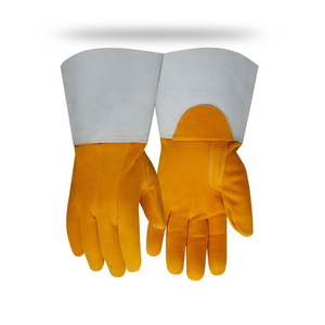 Gants en cuir de soudage 2025 Tig Gants de sécurité durables Gants en cuir fendu résistant à la chaleur pour usage industriel Service OEM - Product Image 3