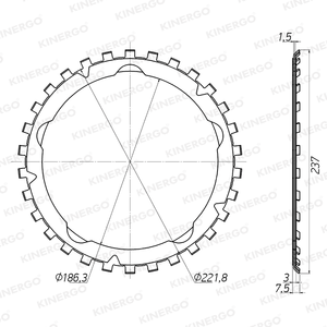 Disco de Fricción FZF13S3 para ZF VA; 6HP21 - Product Image 2